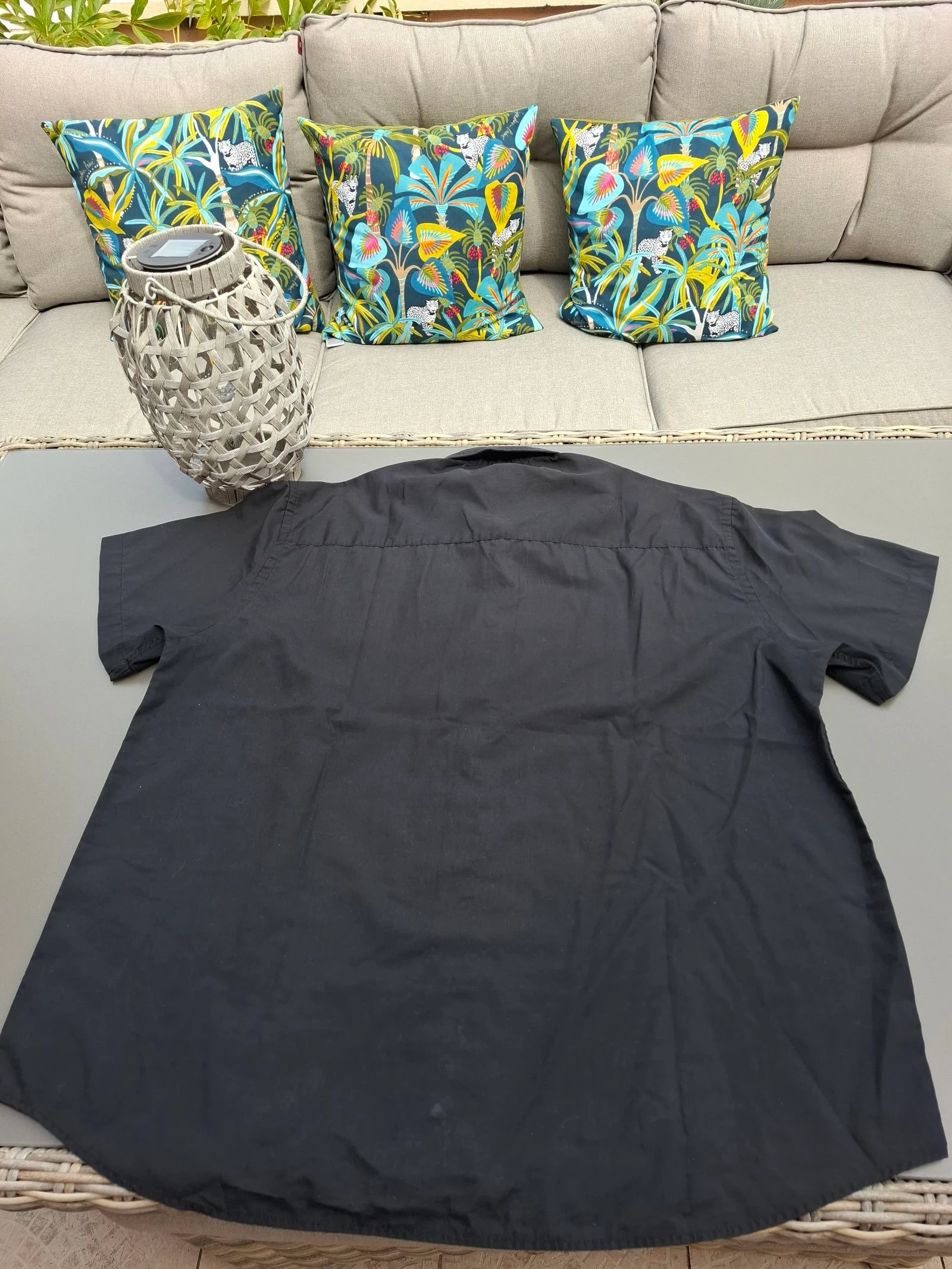 Camisa masculina preta tamanho 46 - muito bom estado – photo 3